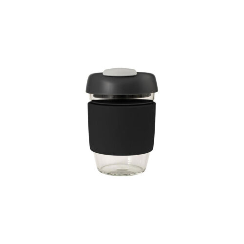 Glass Gocup Reusable Coffee Cup 355ml - Black/char/grey