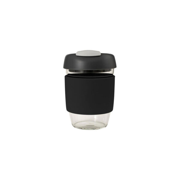 Glass Gocup Reusable Coffee Cup 355ml - Black/char/grey
