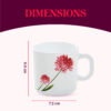 Larah by Borosil Belle Mug Set, 180ml x 12
