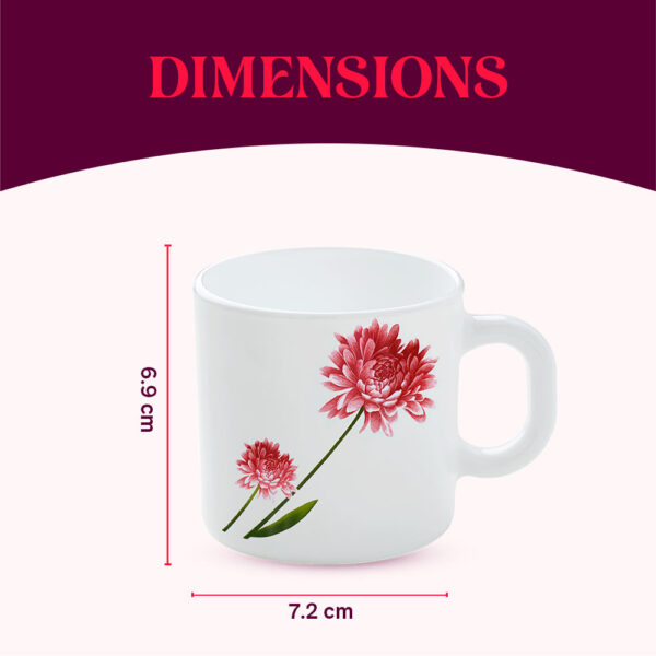 Larah by Borosil Belle Mug Set, 180ml x 12