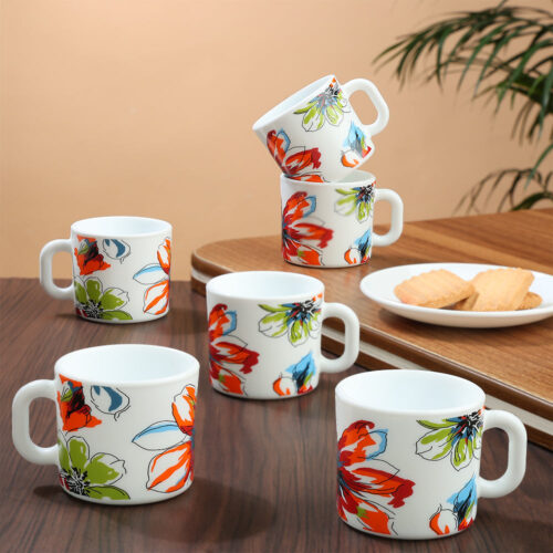 Larah by Borosil Bali Mug Set, 100ml x 6