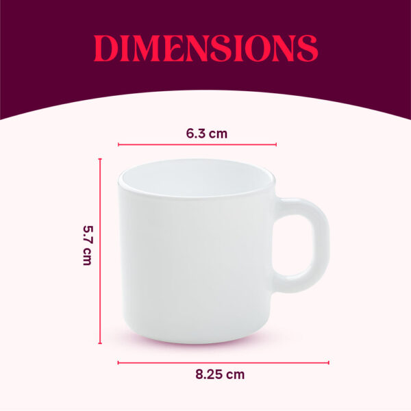 Larah by Borosil Bali Mug Set, 100ml x 6