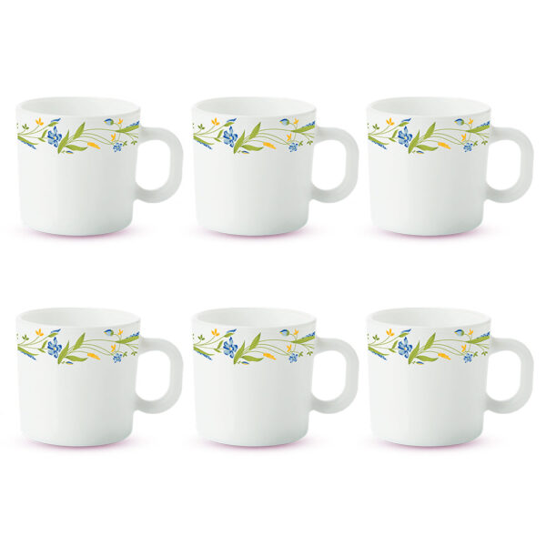 Larah by Borosil Cripper Mug Set, 100ml x 6