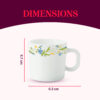 Larah by Borosil Cripper Mug Set, 100ml x 6