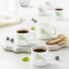Larah by Borosil Erba Mug Set, 100ml x 6