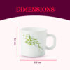 Larah by Borosil Erba Mug Set, 100ml x 6