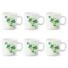 Larah by Borosil Fern Mug Set, 100ml x 6