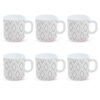 Larah by Borosil Angel Grey Mug Set, 180ml x 6