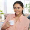 Larah by Borosil Blue Spring Mug Set, 180ml x 6