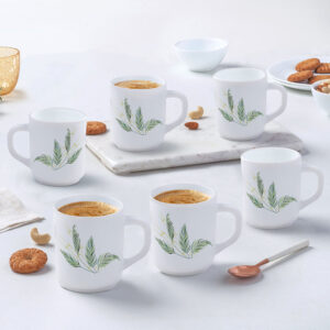 Larah by Borosil Belle Mug Set, 100ml x 6