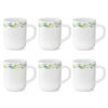 Larah by Borosil Cripper Mug Set, 240ml x 6