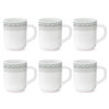 Larah by Borosil Classic Mug Set, 240ml x 6