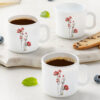 Larah by Borosil Chrys Red Mug Set, 240ml x 2