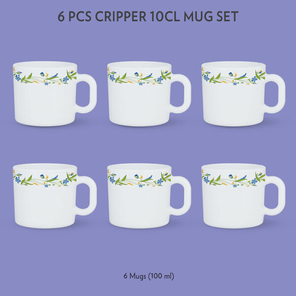 Larah by Borosil Cripper Mug Set, 240ml x 2