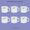 Larah by Borosil Erba Mug Set, 180ml x 6