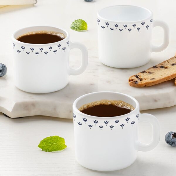 Larah by Borosil Fabula Mug Set, 100ml x 6