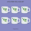Larah by Borosil Fern Mug Set, 240ml x 2