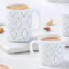 Larah by Borosil Angel Grey Mug Set, 240ml x 2