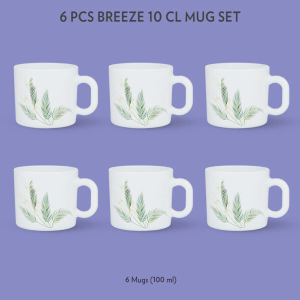 Larah by Borosil Breeze Mug Set, 240ml x 2