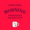 Larah by Borosil Chrys Red Mug Set, 240ml x 2