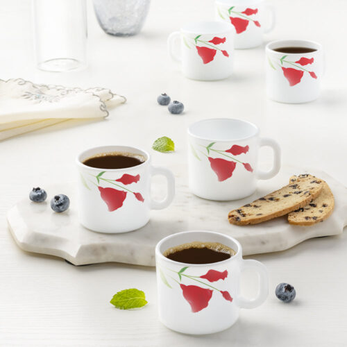 Larah by Borosil Diana Mug Set, 240ml x 2