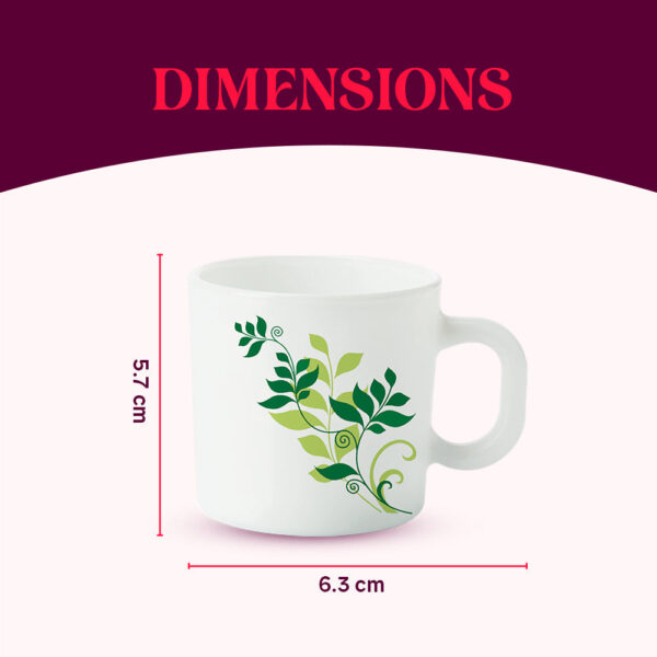 Larah by Borosil Fern Mug Set, 240ml x 2