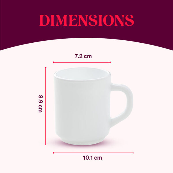 Larah by Borosil Fern Mug Set, 240ml x 2